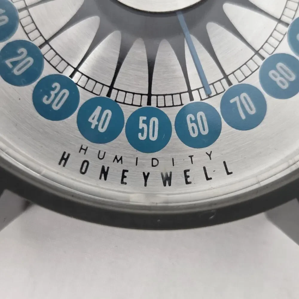 1960s Honeywell Starburst Desk Thermometer Humidity Gauge Atomic Keebler Cookie